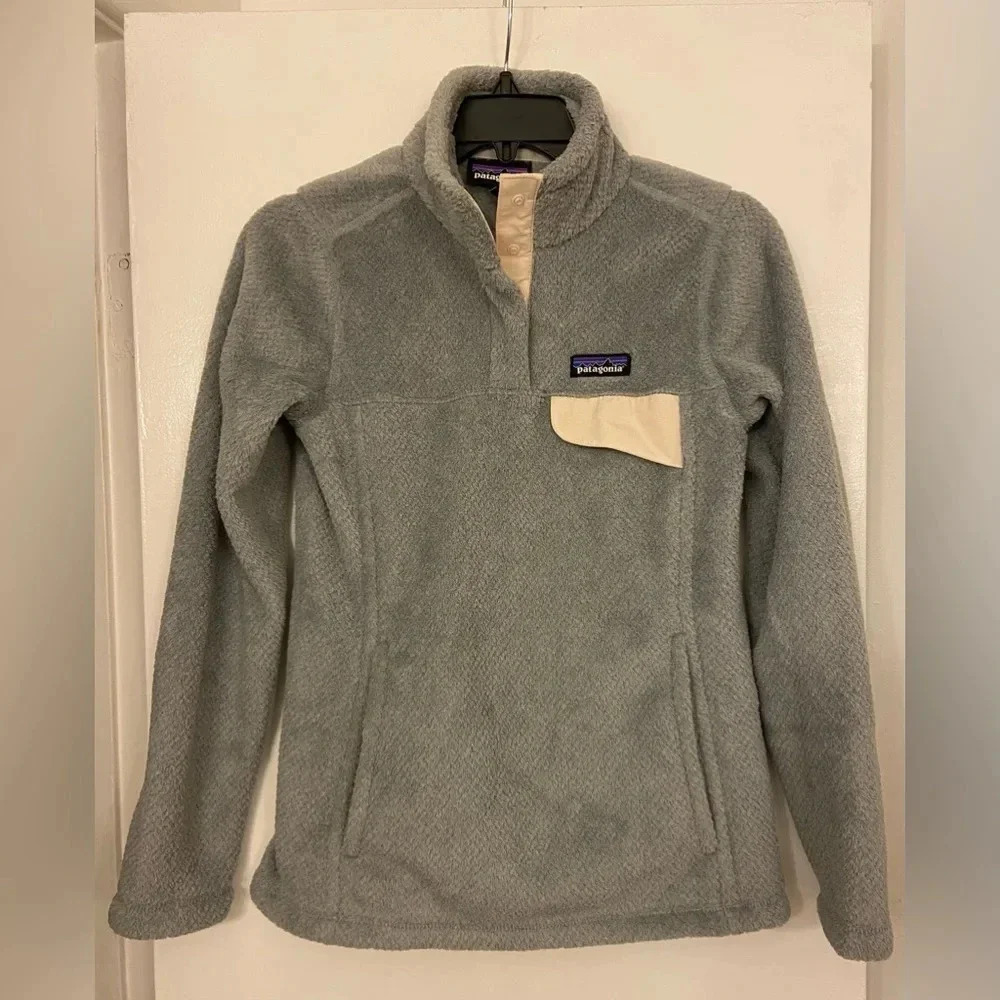 Patagonia Retool Snap T Fleece Pullover Sweater Grey Size XS
